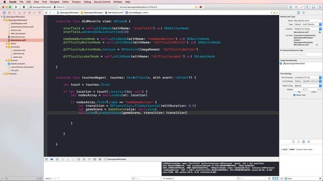 iOS Swift Game Tutorial: Multiple SpriteKit Scenes Space Game Part 2 ? смотреть онлайн