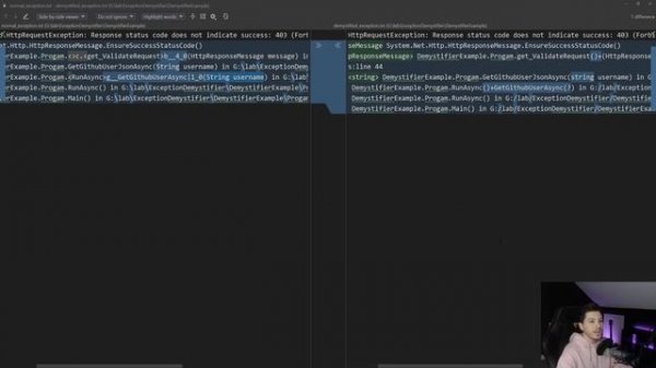 Better Exception stack traces in .NET with Ben.Demystifier