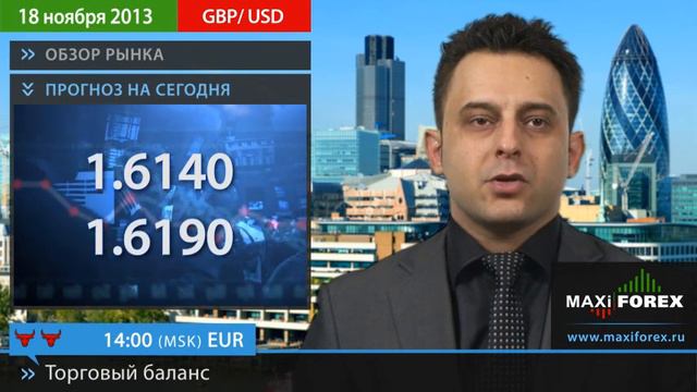 18.11.13 - Прогноз курсов валют. Евро, Доллар, Фунт. MaxiForex смотреть онлайн