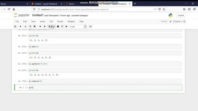 Operations on set using Python смотреть онлайн