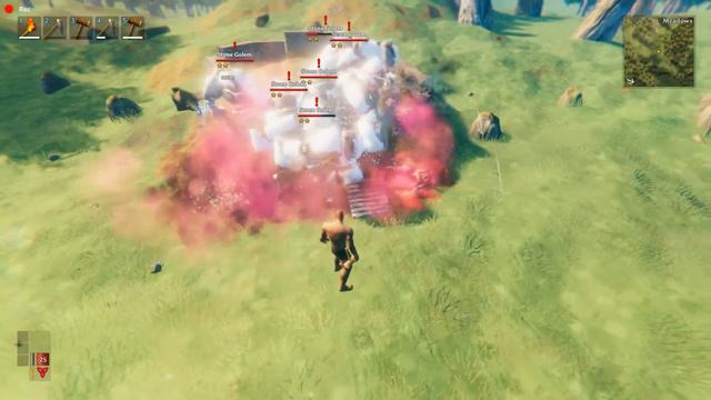 Valheim: Monster Battle - Fuling Berserker vs Stone Golem - 1 vs 1 and 10 vs 10 смотреть онлайн