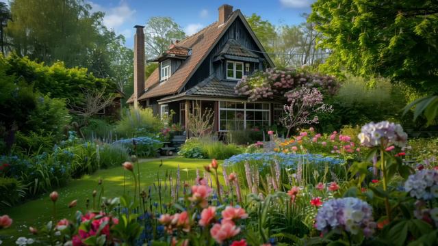 Summer Cottage Ambience 🌸ㅣNature Sounds & Summer Garden AmbienceㅣCottage Core Ambience