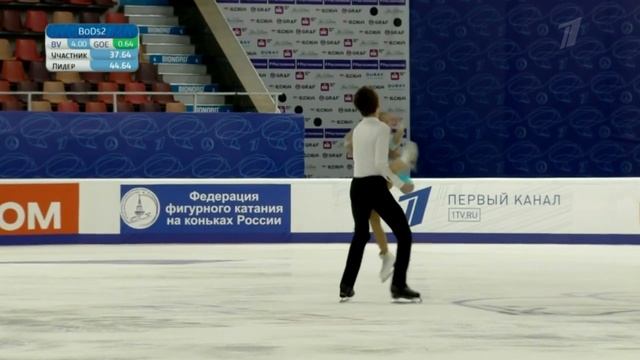 Елизавета Калабина - Алексей Брегей. Произвольная программа. Пары. Юниоры. Гран-при России 2022 смотреть онлайн