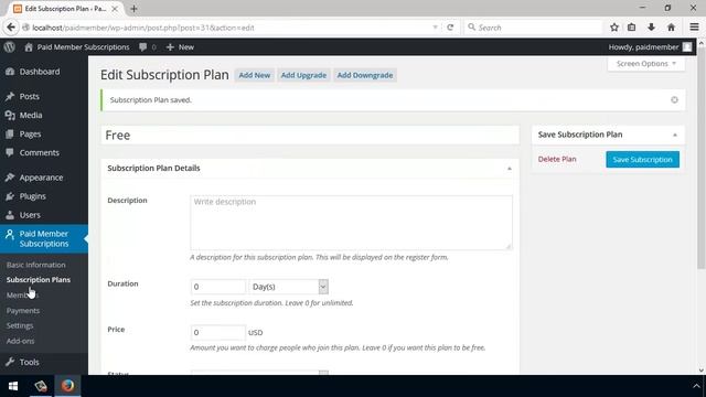 WordPress Paid Member Subscriptions