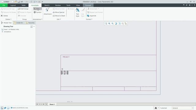 PTC Creo Parametric 8 Drawing Sheet Template Tutorial For Beginner смотреть онлайн