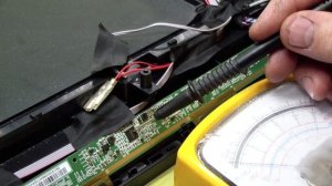 Телевизор SKYLINE 40", чёрный экран с исправной подсветкой. Ремонт t-con.