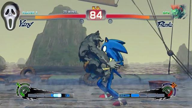 Sonic vs Werewolf - Ultra Street Fighter IV Mod смотреть онлайн