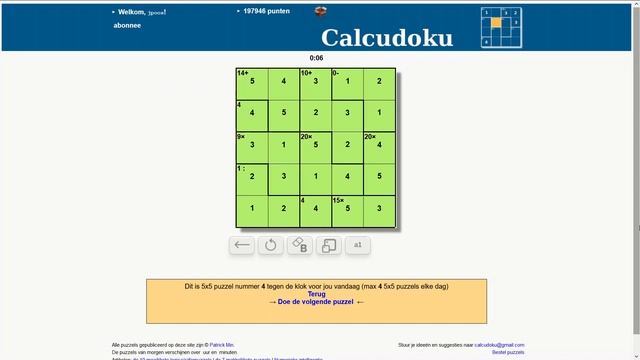 Calcudoku.org - 5x5 in 6.060 смотреть онлайн