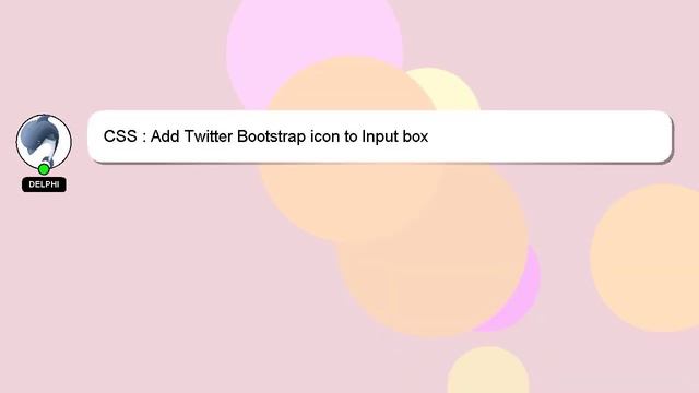 CSS : Add Twitter Bootstrap icon to Input box смотреть онлайн