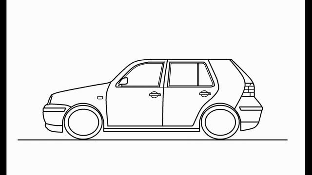 Как нарисовать Volkswagen Golf Mk4 в Paint | Рисунки |Evolution Top смотреть онлайн
