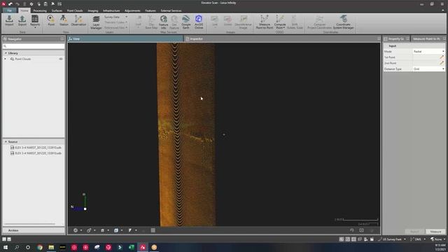Elevator wall scan with Leica MS60. Quick look in Leica Infiniti at pt cloud data. смотреть онлайн
