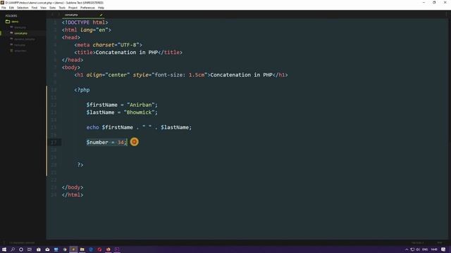 How to Use Concatenation Operator in PHP | PHP Tutorial For Beginners Full [ Beginner To Advance ] смотреть онлайн