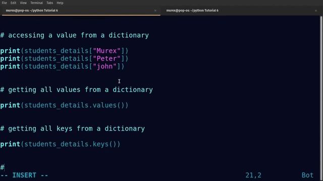 Dictionaries #python3 #keys смотреть онлайн
