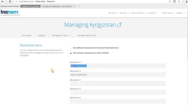 Регистрация на сайте cloudns.net и направление домена на сервера cloudns.net смотреть онлайн