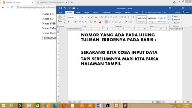 Proses Input Data kedalam database Mysql menggunakan PHP | Step 8 смотреть онлайн