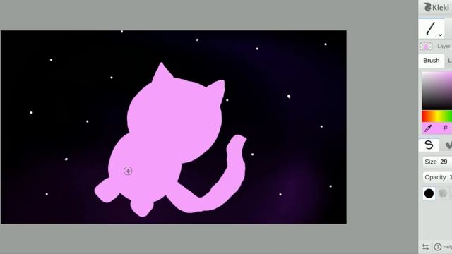 Speed art galaxy cat. смотреть онлайн