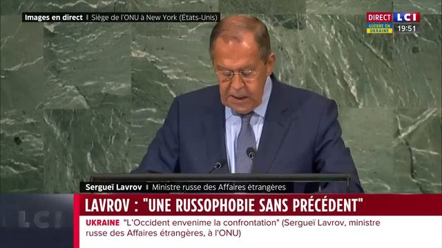 Le discours de Sergueï Lavrov à l'ONU смотреть онлайн