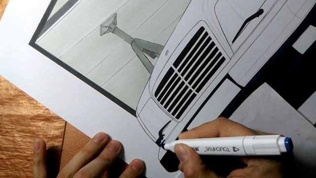 Как нарисовать Мерседес S124 | How to draw Mercedes E-Klasse S124 | Як намалювати Brabus (S124) смотреть онлайн