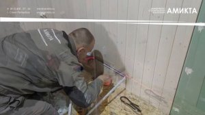 Установка креплений полипропиленовых труб при открытом способе монтажа