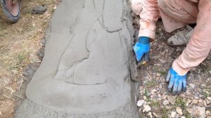 Садовая дорожка из арт бетона,без опалубки.