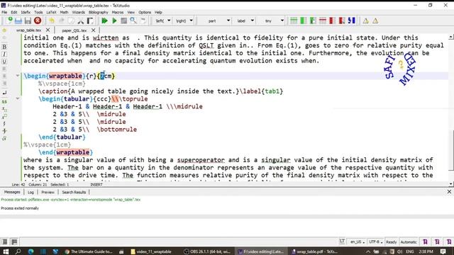 Wrapping Tables In Latex