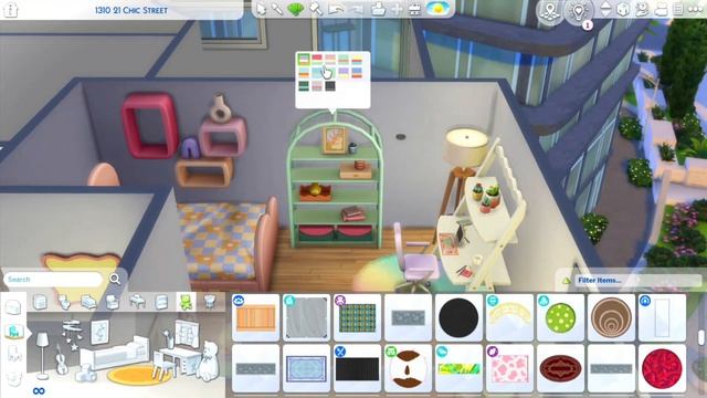 Pastel Pop Apartment // 1310 21 Chic Street Apartment Renovation: The Sims 4 Speed Build смотреть онлайн