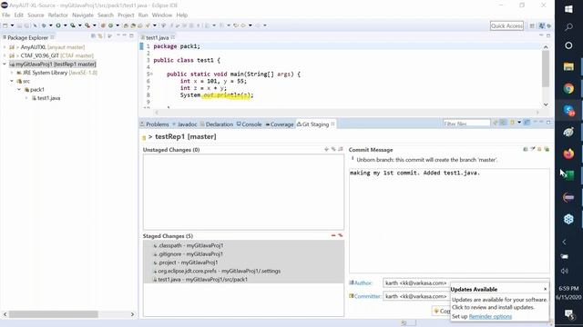 GitHub Integration with Eclipse for Java Fundamentals for beginners SDET 2 смотреть онлайн
