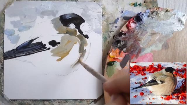 Курс по масляной живописи *СНЕГИРИ для начинающих художников. День 3 смотреть онлайн