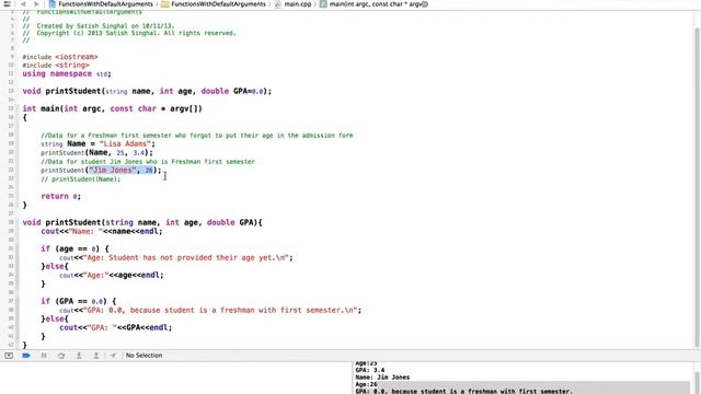C++ Functions Taking Default Arguments Part 1 смотреть онлайн
