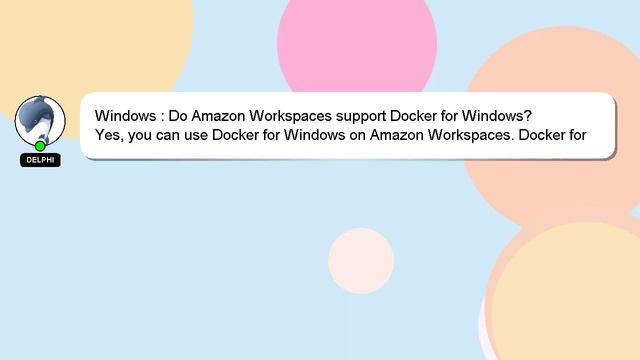 Windows : Do Amazon Workspaces support Docker for Windows? смотреть онлайн
