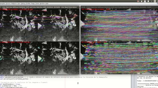 RANSAC - Line segments matching & Keypoints Matching in a sequence of aerial thermal images смотреть онлайн
