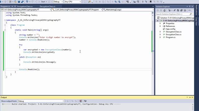 5-41 C# Enforcing Privacy with Cryptography (OOP, Classes, Objects, Substrings) смотреть онлайн