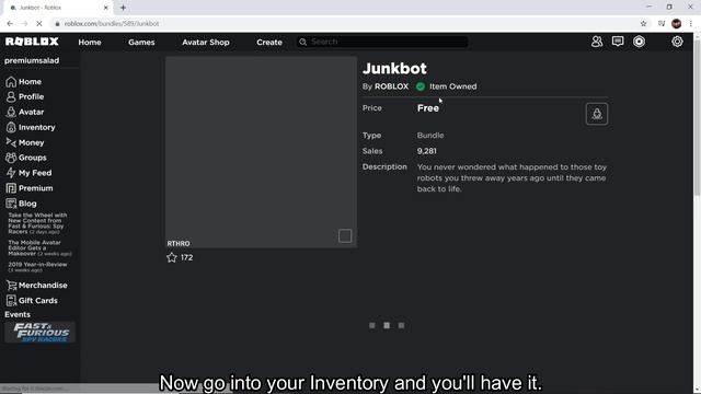 [FREE ITEM] How to get the JUNKBOT BUNDLE! [ROBLOX] смотреть онлайн