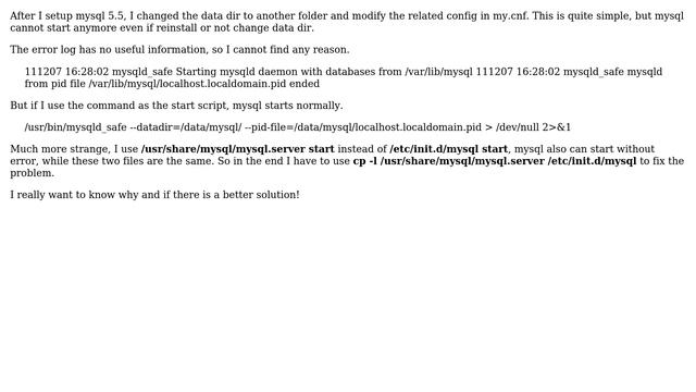 MySQL cannot start because of init.d folder? смотреть онлайн