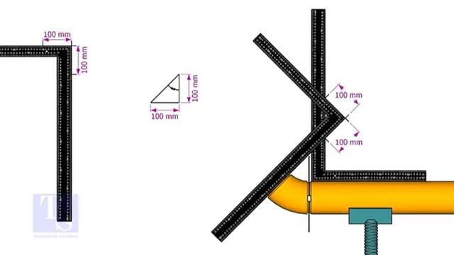 FIT-UP AND INSPECTION OF ELBOWS OF ANY DEGREE, WITH TWO RIGHT ANGLES. TUTORIAL смотреть онлайн