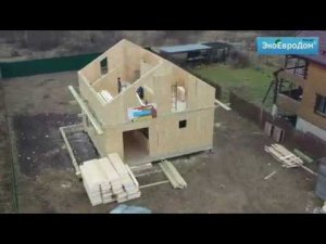 Строительство каркасного дома из сип панелей с фундаментом на винтовых сваях | ЭкоЕвроДом