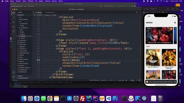 Laravel Rest Api & React Native Movie App 1. Bölüm | Anasayfa Bağlantısı смотреть онлайн