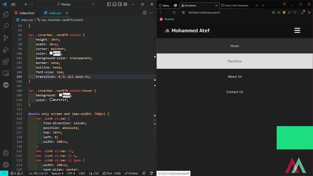 Turn Your NAVBAR into a responsive and a static one смотреть онлайн