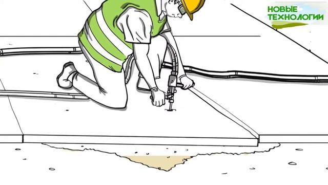 Заполнение пустот пенополиуретаном, Экотермикс, ППУ, Ремонт складских полов смотреть онлайн