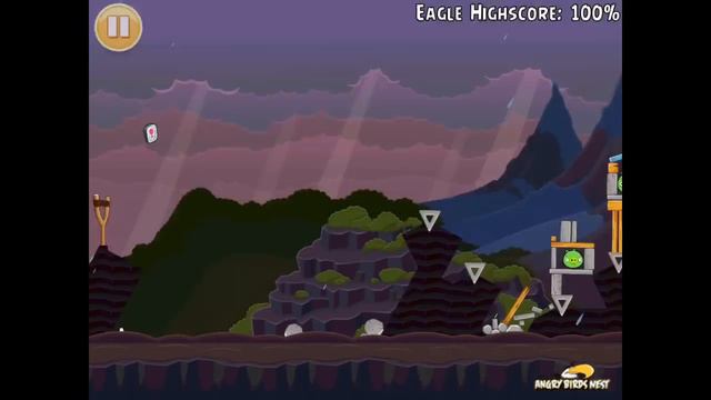 Angry Birds Surf & Turf Level 35 100% Feather Mighty Eagle Walkthrough смотреть онлайн
