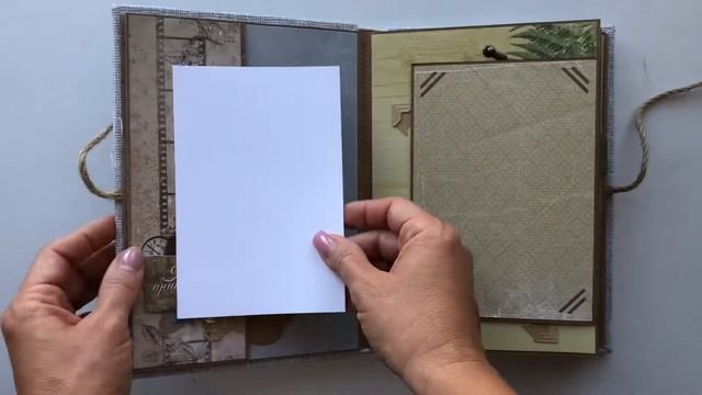 Мини-альбом ручной работы в эко-стиле