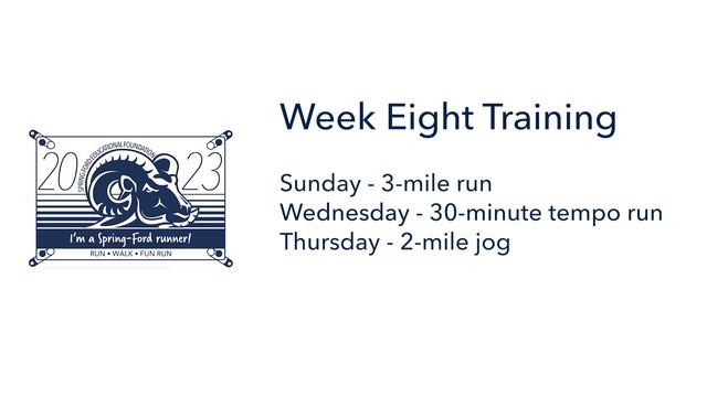 Spring-Ford Ready to Run 5K Training - Week 8 смотреть онлайн