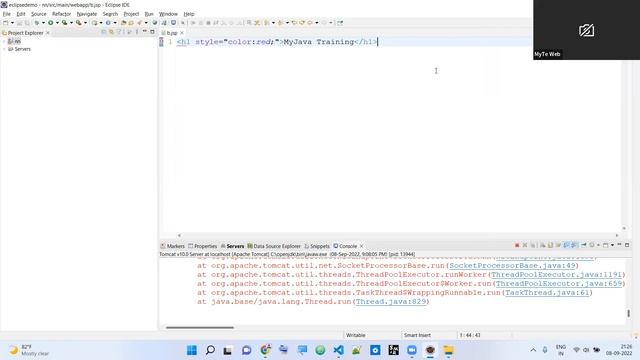 jsp in eclipse introduction and tomcat configuration - online live java training смотреть онлайн
