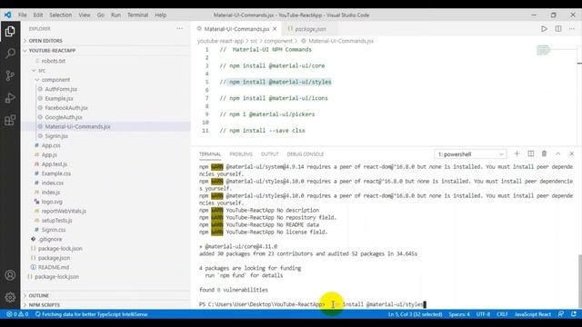 Install All the Required Material-UI Packages At Once in React JS || In One Video смотреть онлайн
