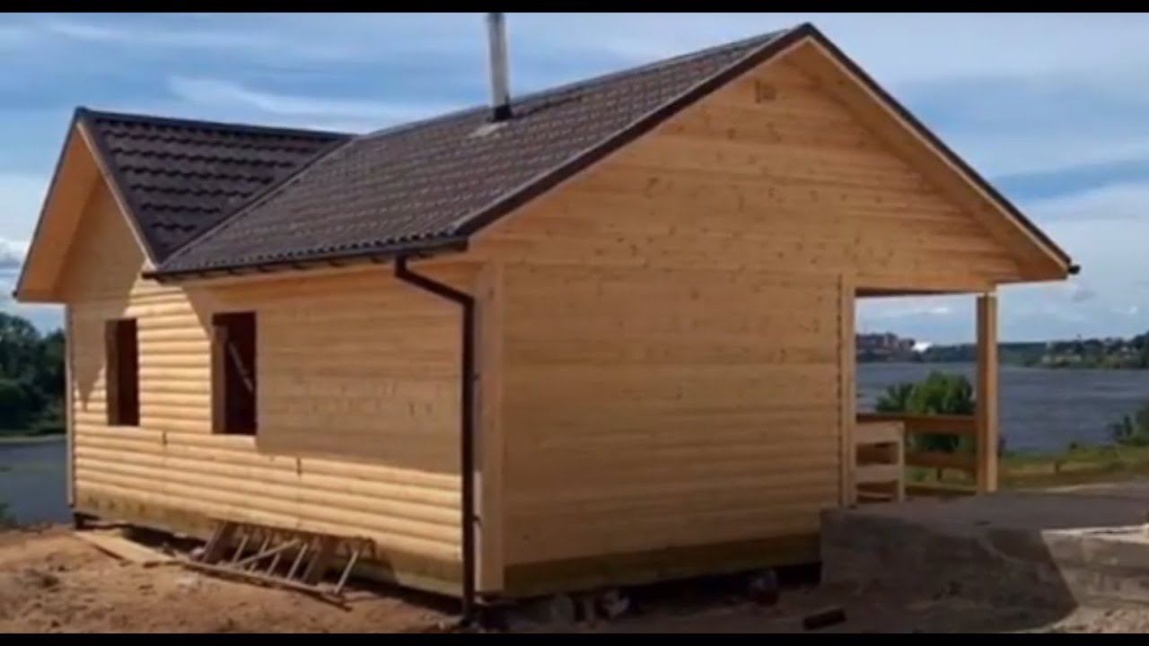 Баня из бруса под усадку | Профилированный брус смотреть онлайн