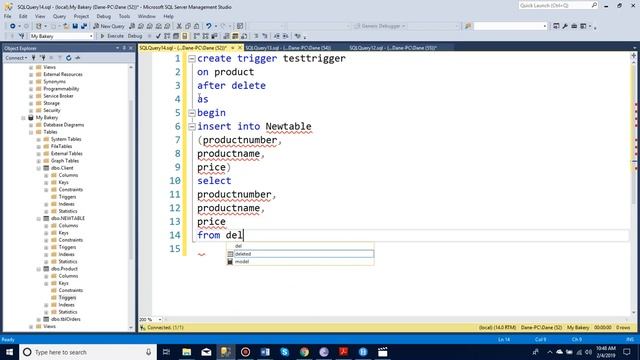 How to create a more complex trigger in SQL server manager смотреть онлайн