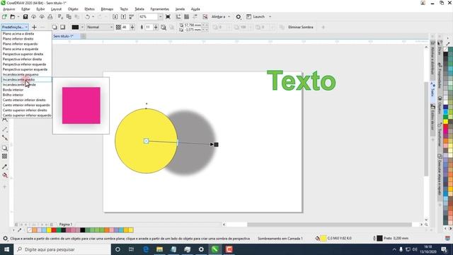 Curso CorelDraw 2020 - aula 25 - Ferramenta sombra смотреть онлайн