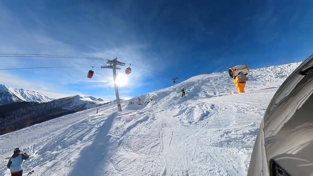 АРХЫЗ Северный склон Полный спуск 俄罗斯滑雪 insta360onex2 смотреть онлайн