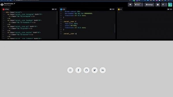 Делаем красивые кнопки социальных сетей с анимацией при наведении на чистом HTML и CSS