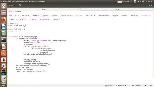 Creating Random Group by Phyton in Ubuntu смотреть онлайн